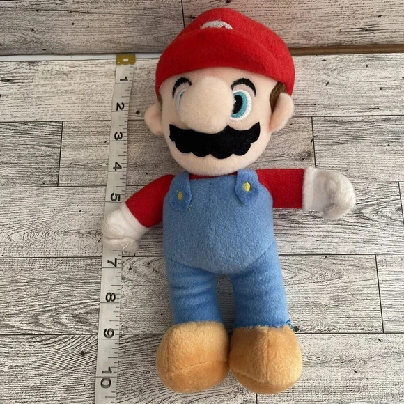Nintendo Super Mario 2018 Mario Stuffed Toy Plush 10” Red Blue - Picture 8 of 9